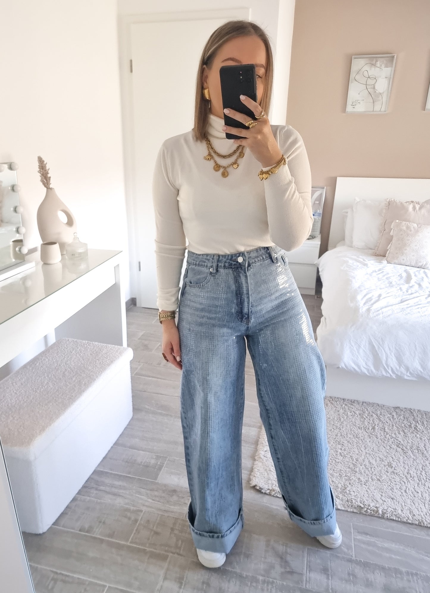 Sequin jeans