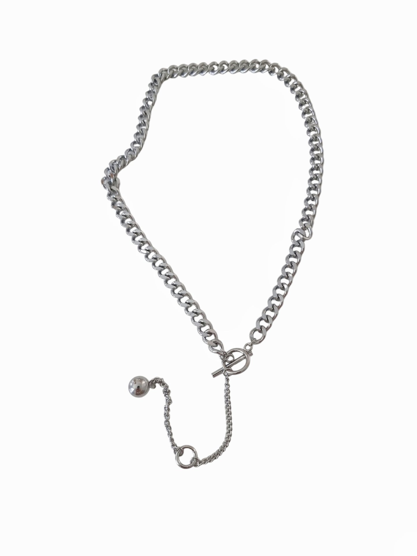Collier chaîne pendentif boule