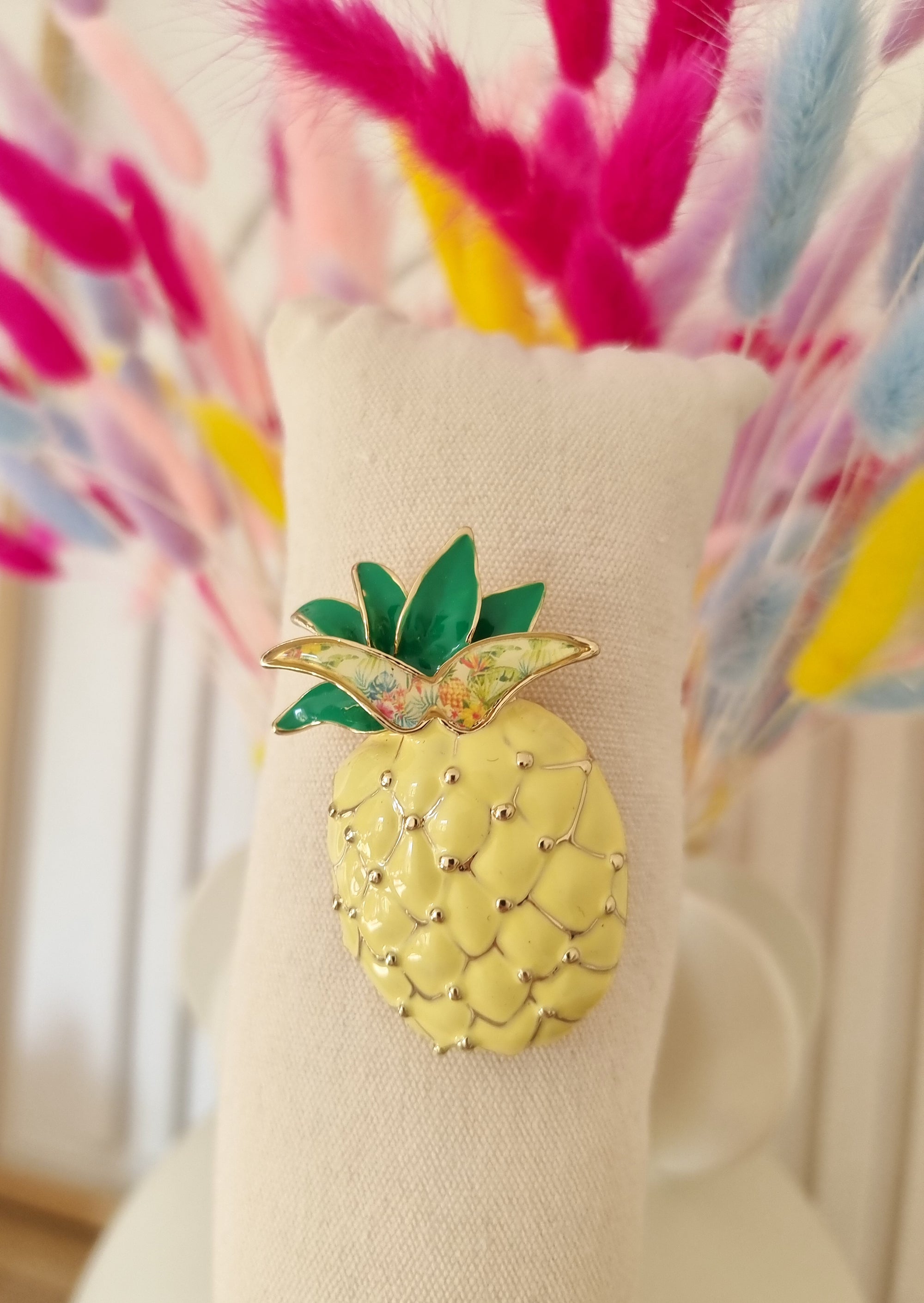 Broche Ananas jaune