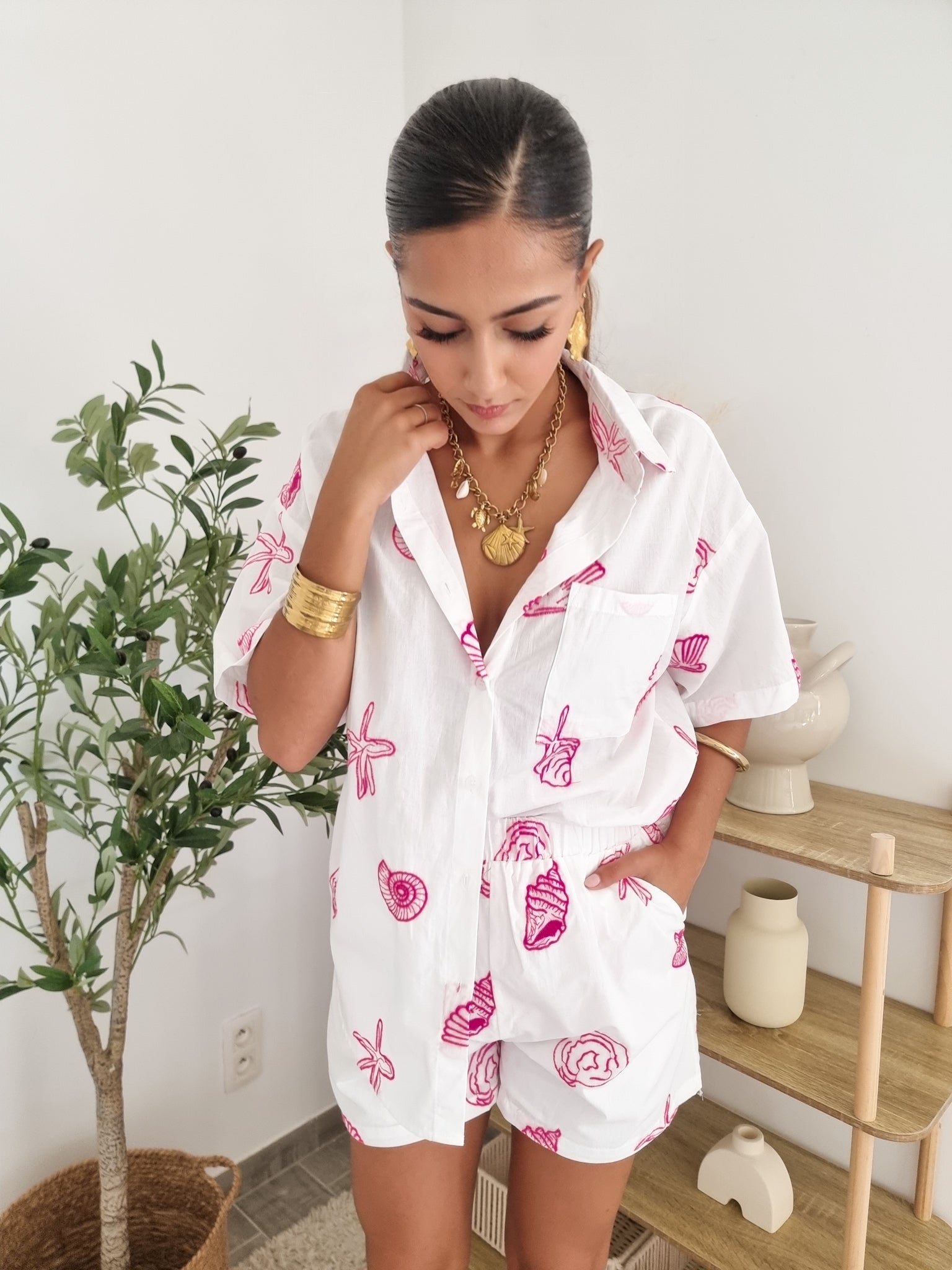 Chemise coquillage