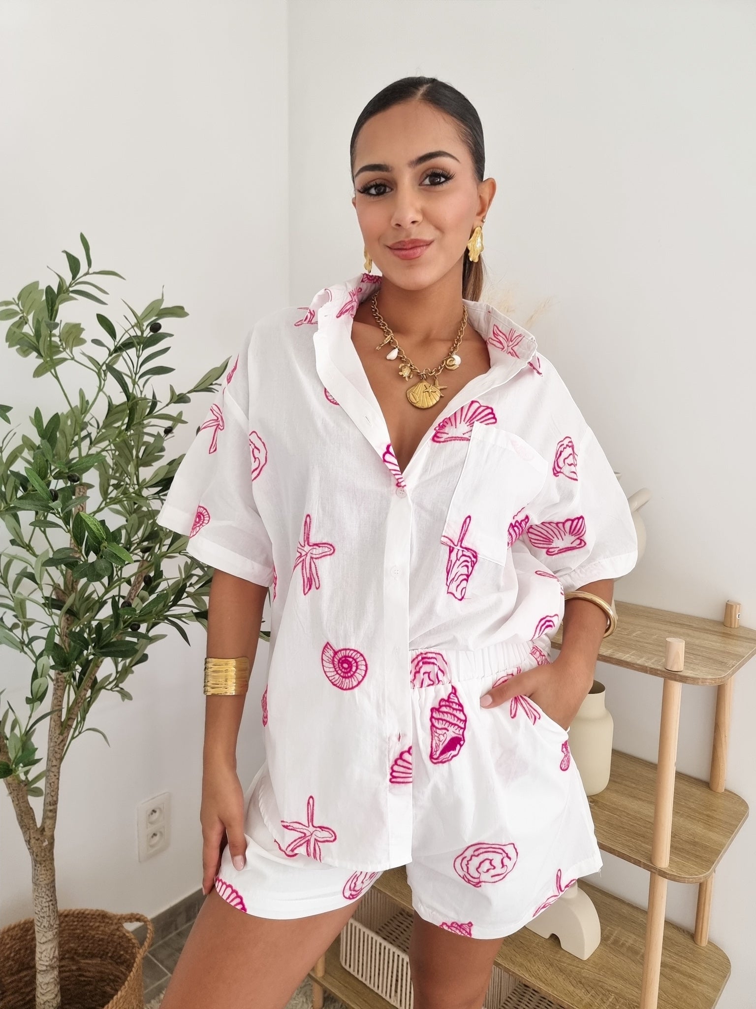 Chemise coquillage
