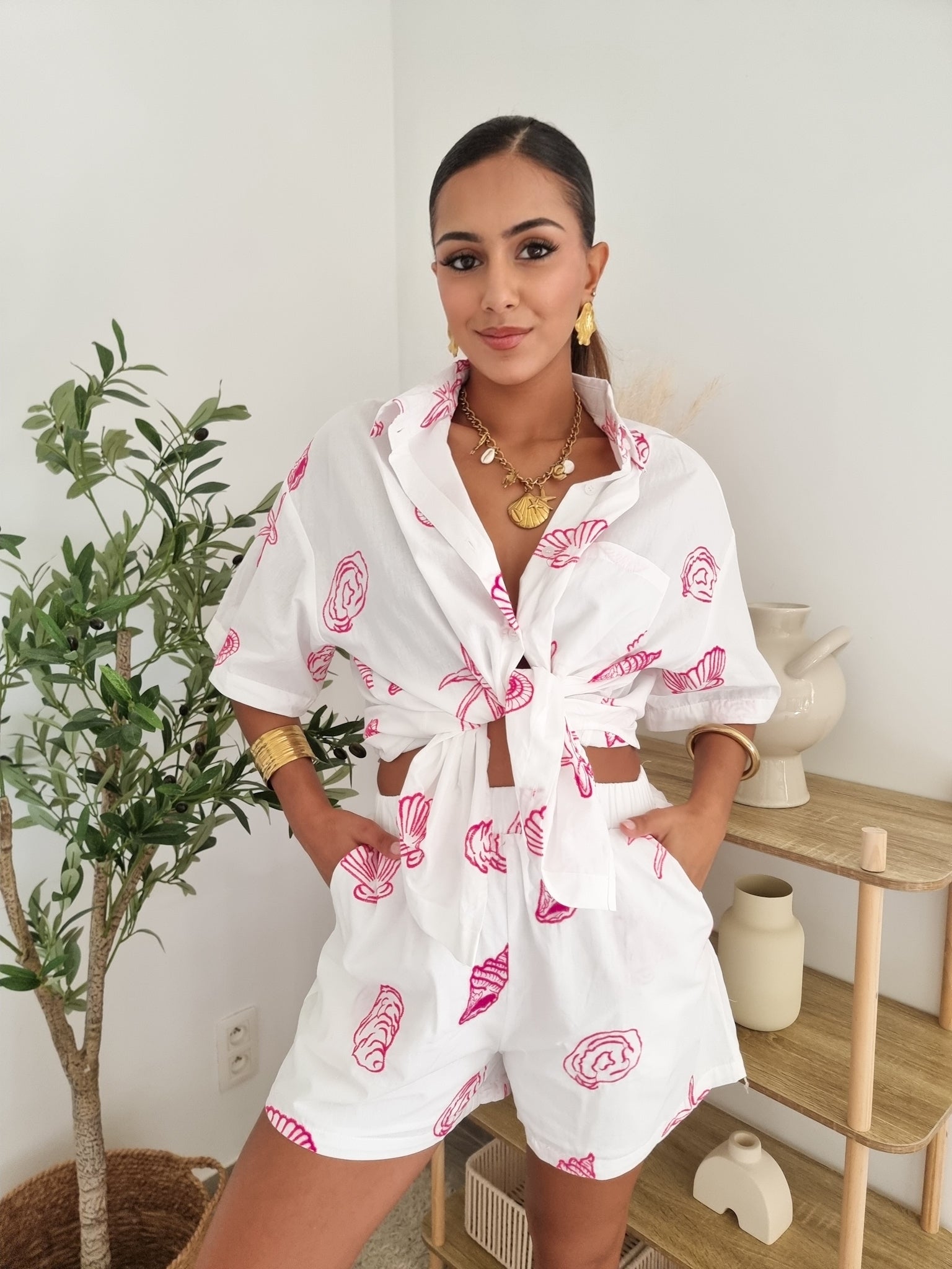 Chemise coquillage