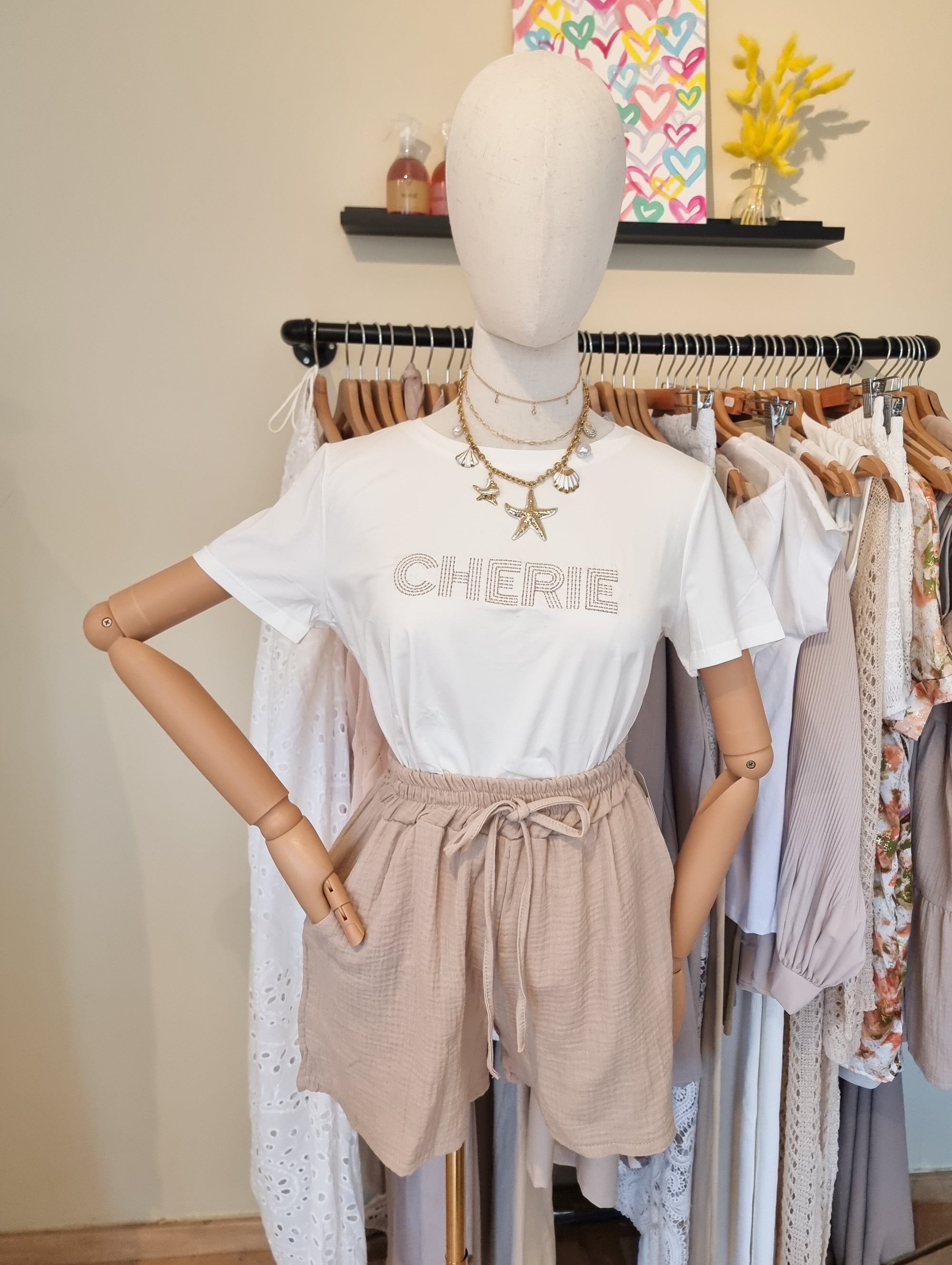 Short gaze de coton