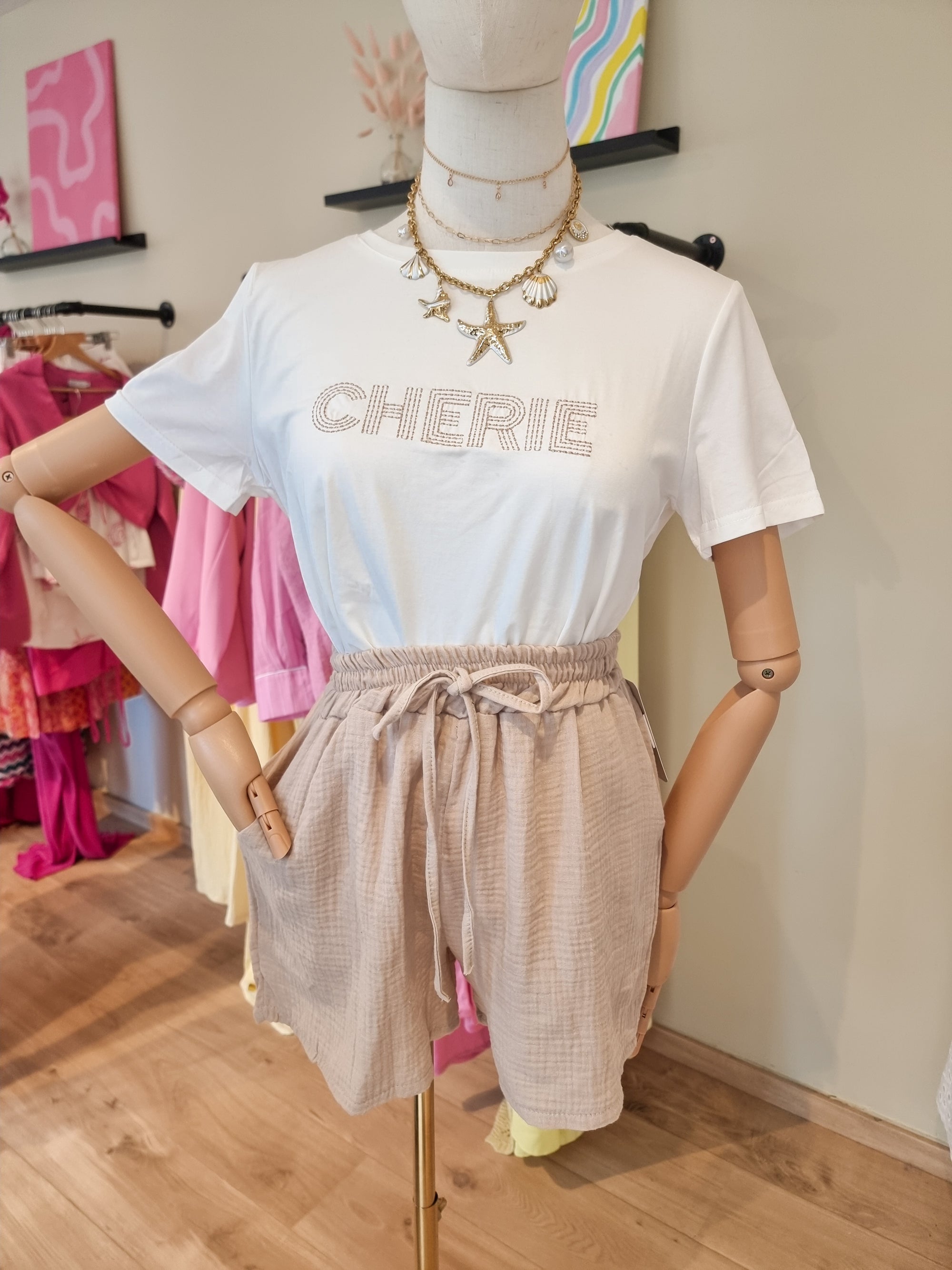 Short gaze de coton
