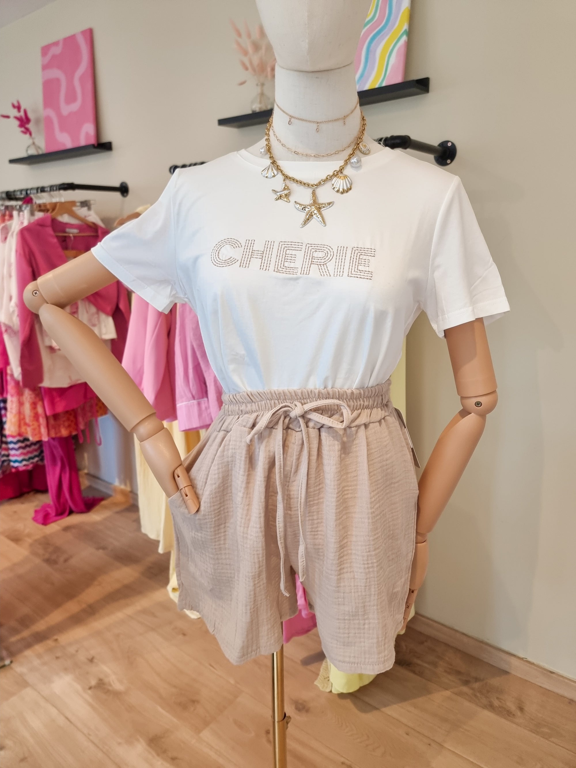 Short gaze de coton