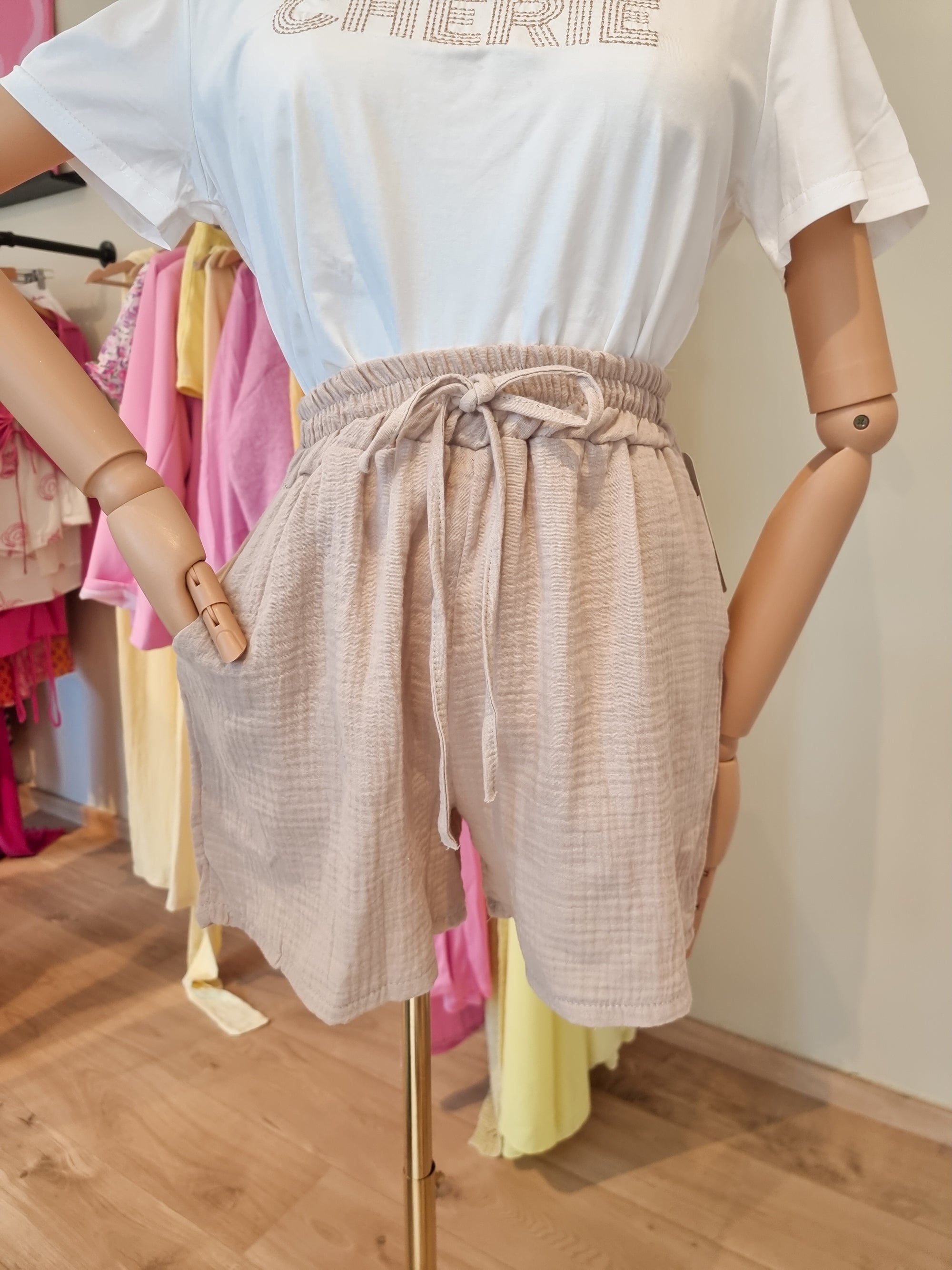 Short gaze de coton