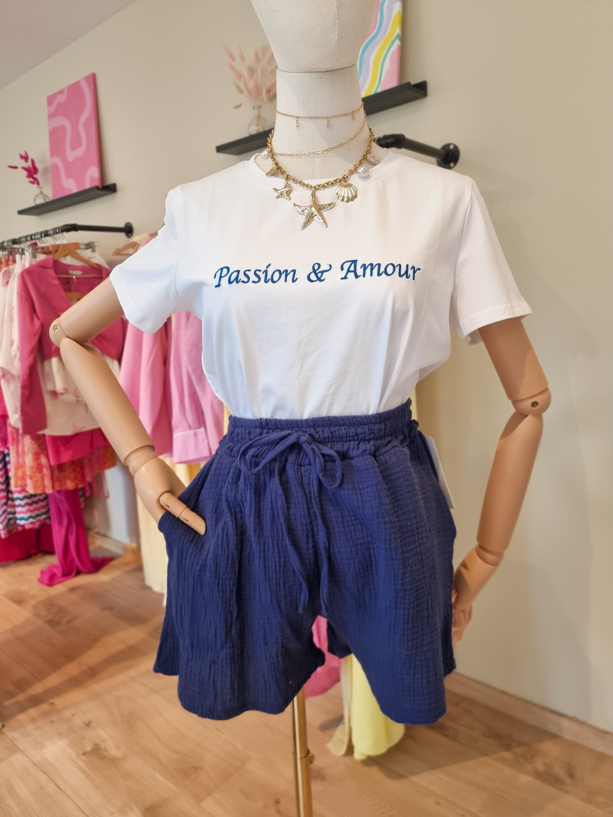 Short gaze de coton