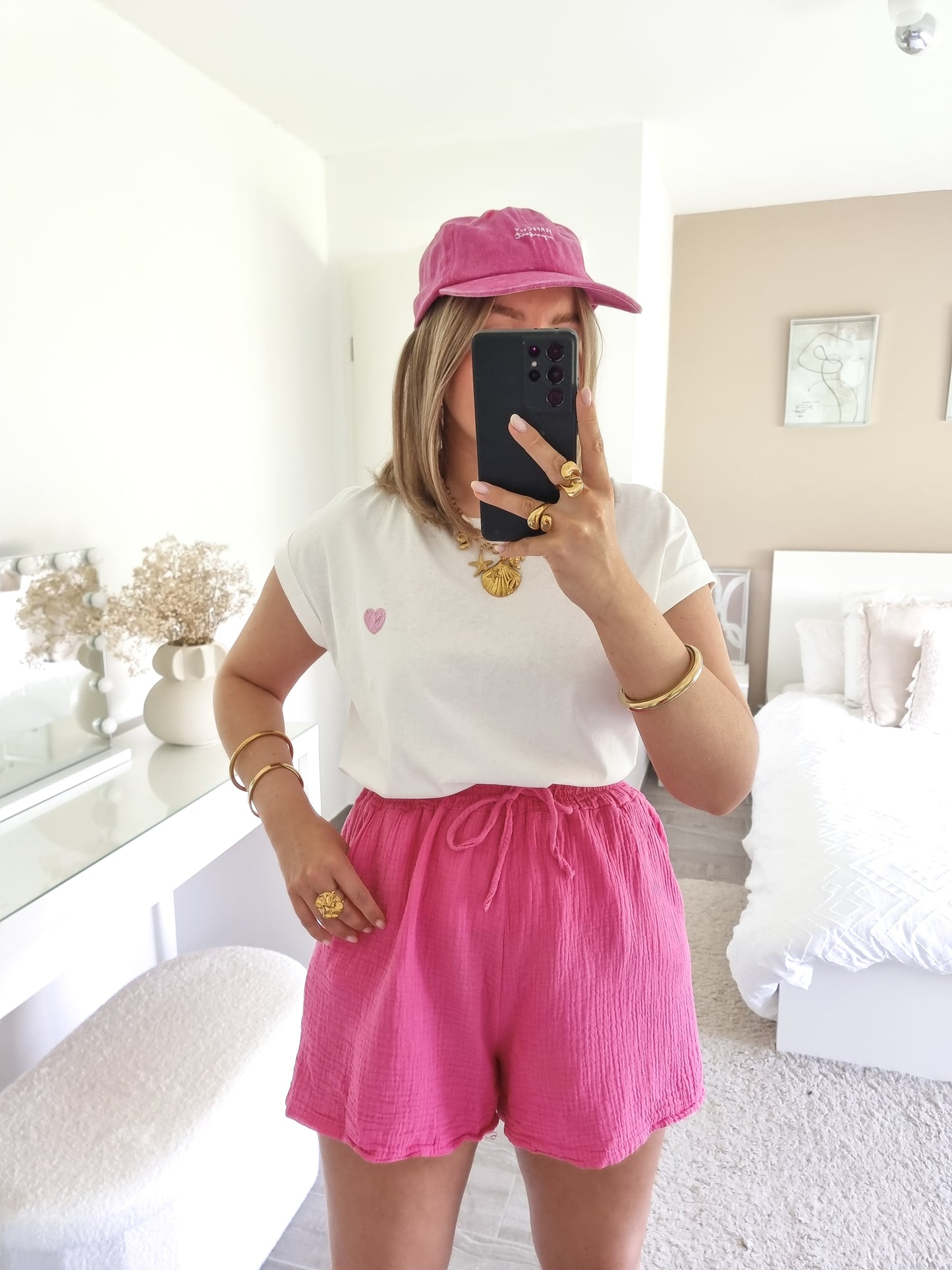 T-shirt cœur sequins