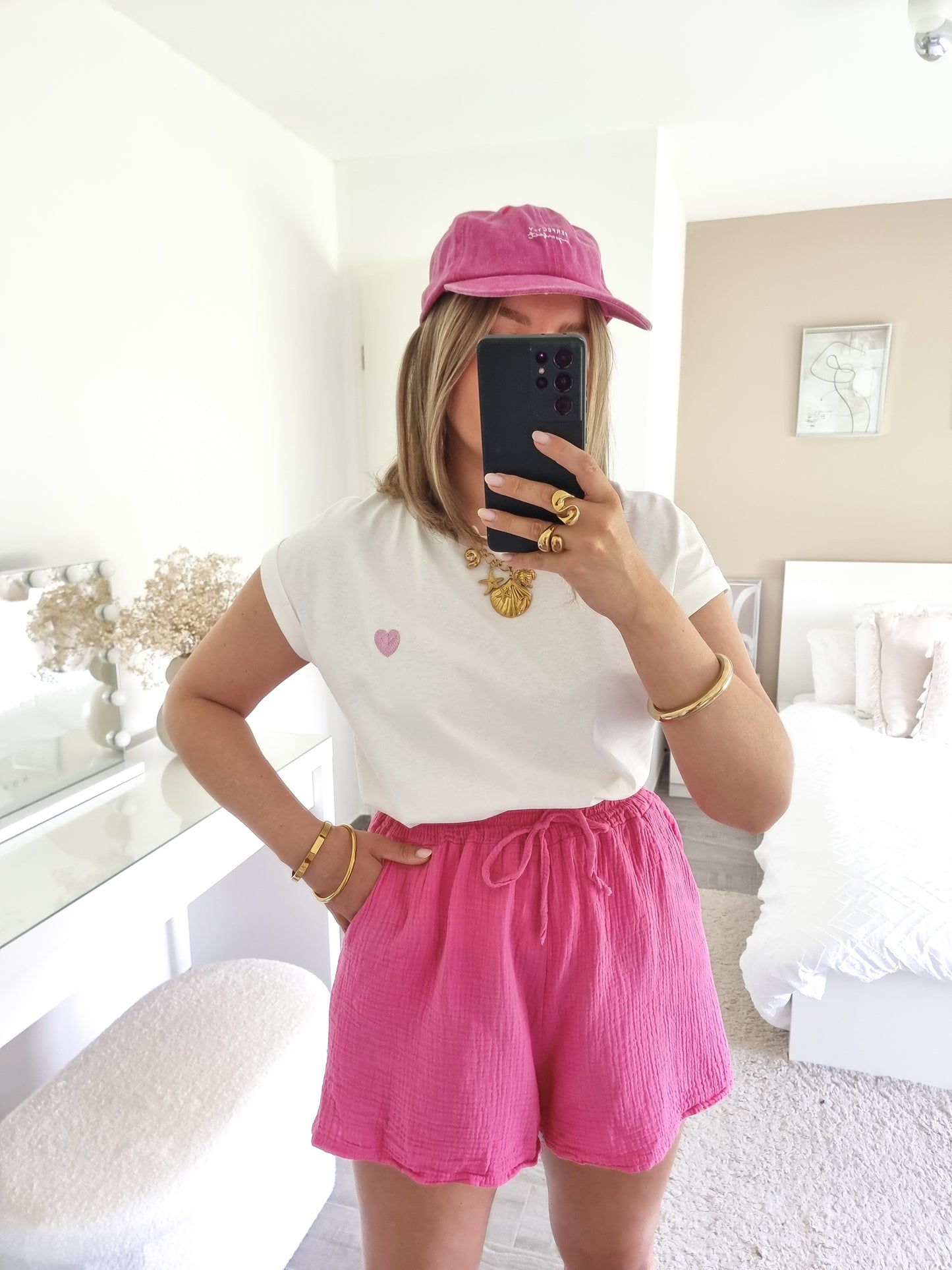 T-shirt cœur sequins