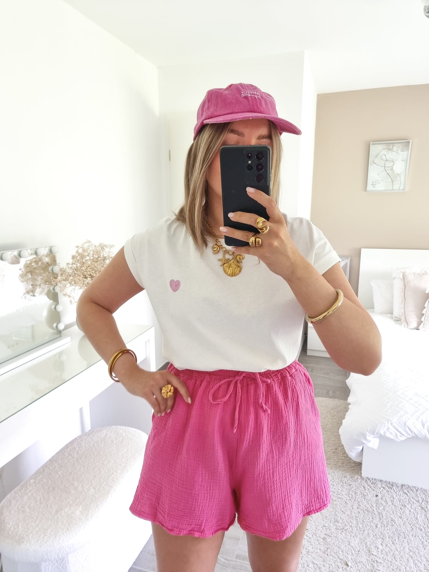 T-shirt cœur sequins